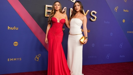 Sofia Vergara with Paulina Davila at the 76th Primetime Emmy Awards. (Jae C. Hong/Invision/AP)